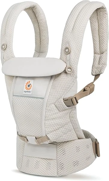 Ergobaby Porte-bébé Adapt pour les nouveau-nés dès la naissance, 3 positions SoftFlex Mesh, porte-bébé ergonomique, porte-bébé, porte-bébé, porte-bébé, beige naturel, 1 unité