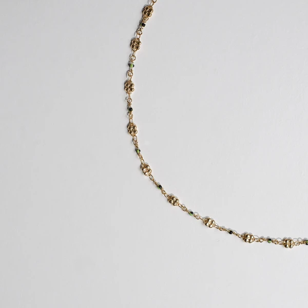 Collier doré - JADE - HUGUETTE PARIS