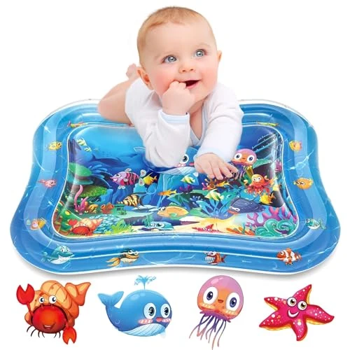 Infinno Gonflable Tummy Time Mat Tapis de jeu d'eau pour bébé de qualité supérieure pour bébés et tout-petits Jouets pour bébé de 3 6 9 mois
