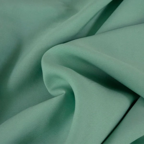 Popeline en viscose de bambou uni - vert de gris | Tissu fluide et doux pour créations élégantes