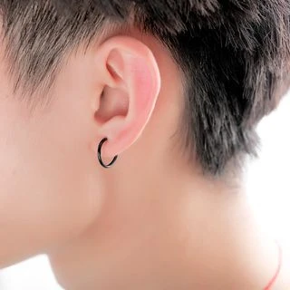 Boucles d’oreilles anneau à clip en acier inoxydable