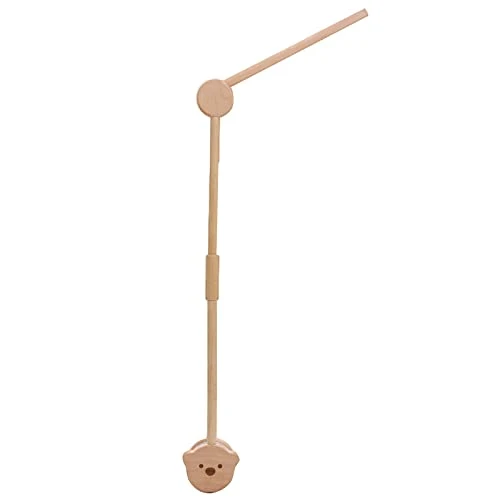 Promise Babe Baby Mobile Support Bois Design Ours, Lit Bébé Table à langer Bricolage Support Mobile Réglable en Hauteur Parc Bébé Support Mobile Tige pour Suspension (Bear Holder)