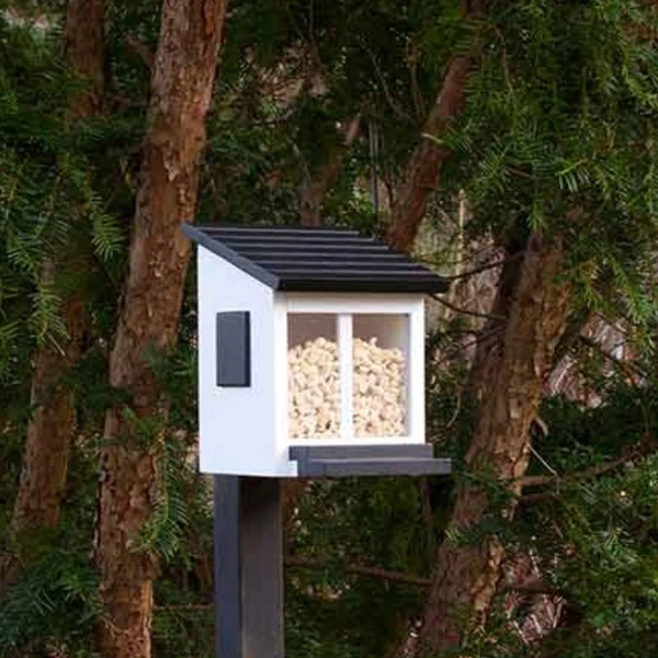 Mangeoire pour Ecureuils - Bois - Rouge ou Blanche