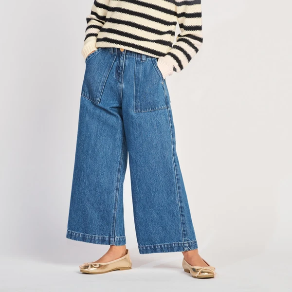 Jean large en denim avec poches plaquées pour fille | Orchestra
