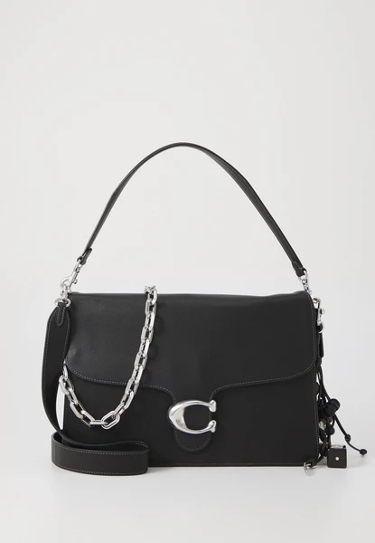 CHAIN SHOULDER BAG WITH CHARM DETAIL - Sac à main - black