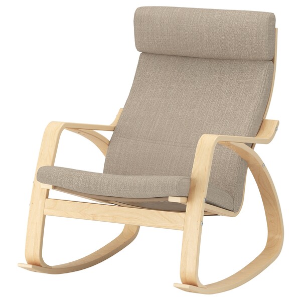 POÄNG Fauteuil à bascule - plaqué bouleau/Hillared beige