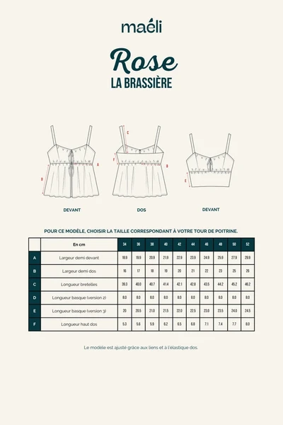 Patron La brassière, Rose