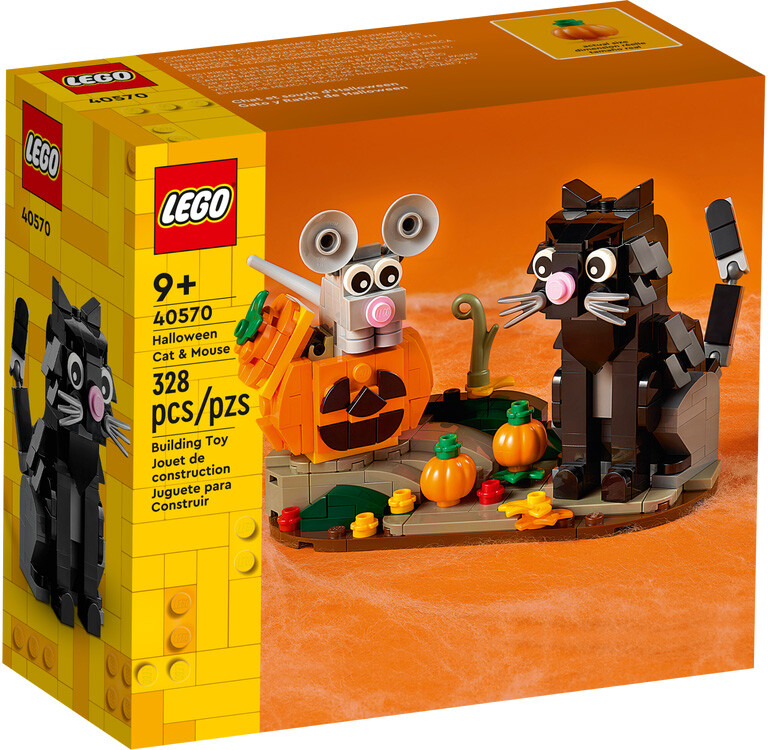 LEGO Saisonnier 40570 pas cher, La souris et le chat d’Halloween