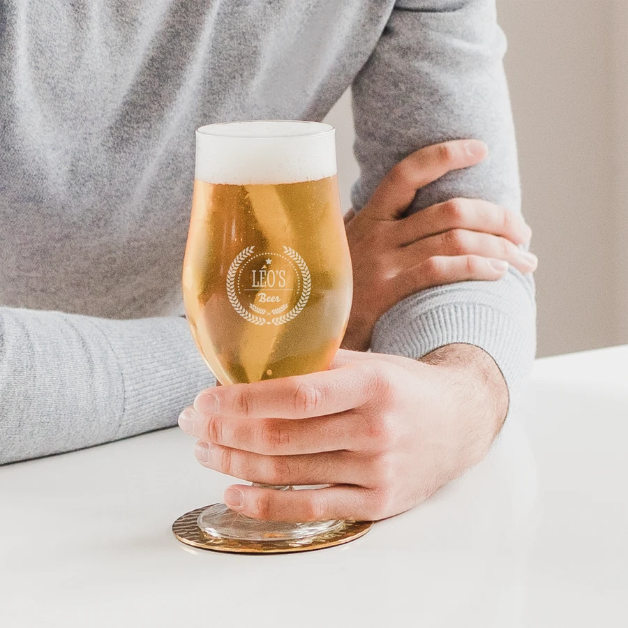 Verre à bière à pied - personnalisé