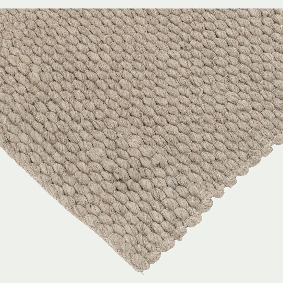 Tapis en laine et coton - gris clair 160x230cm