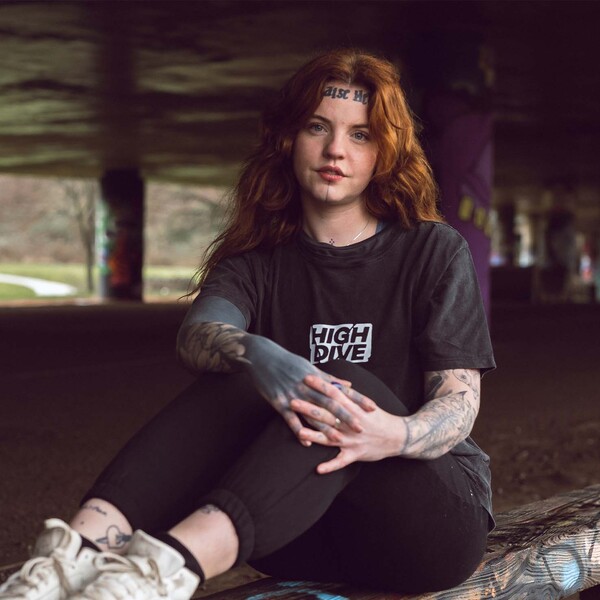 Cracked Logo Stonewash Tee