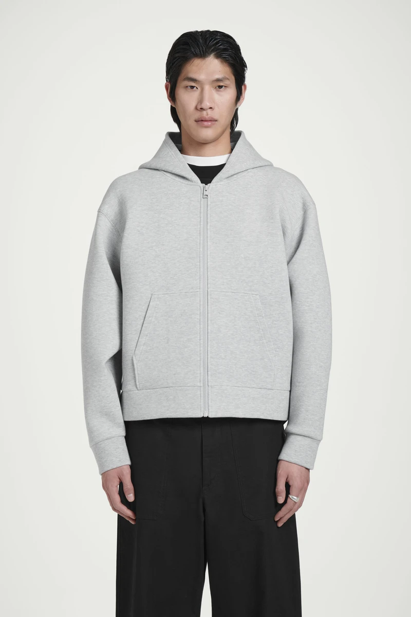 SWEAT À CAPUCHE OVERSIZE EN JERSEY DE NÉOPRÈNE