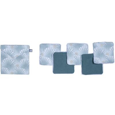 Lot de 5 lingettes lavables Palm Springs (10 x 10 cm)