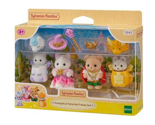 Sylvanian Families - Les Amis des Contes de fées - Set 4 Figurines - Plongez dans l'univers de la Famille Sylvanian - Figurines Animaux Miniatures - Jouet Enfant 3 Ans et + - 5842