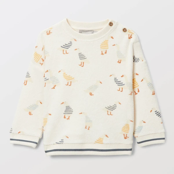 Sweat imprimé en éponge en coton BIO GOTS