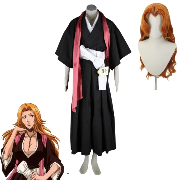 MatsumPain Rangiku Cosplay Costume, Anime Wiltshire ach, Écharpe, ixd'Halloween, Vêtements de Jeu Plis, Accessoires, Perruque Longue Cheveux Jaunes - AliExpress 200000532