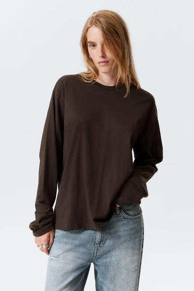 T-shirt coton carré manches longues