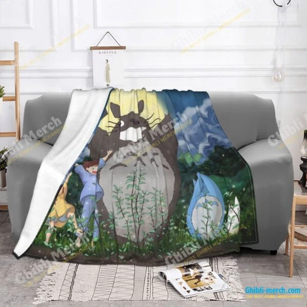 Totoro Plush Blanket For Sale - Ghibli Merch Store - Official Studio Ghibli Merchandise