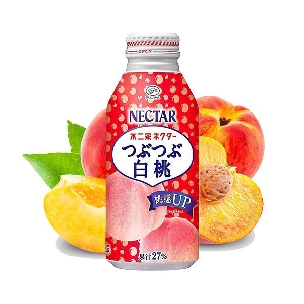 JUS FUJIYA Nectar Peach Can 380ml - Made in Japan - TAKASKI.COM