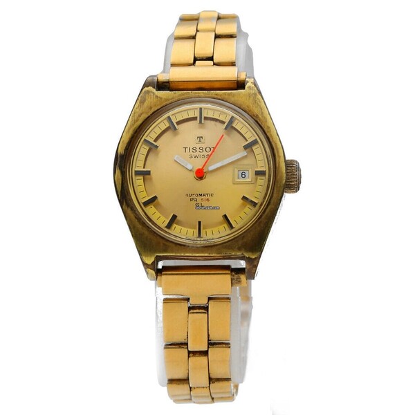 Tissot Vintage Tissot PR 516 Champagne Dial Stainless Steel... for $106 for sale from a Trusted Seller on Chrono24