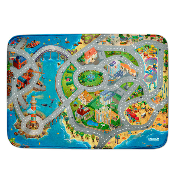 Tapis circuit voiture bord de mer
