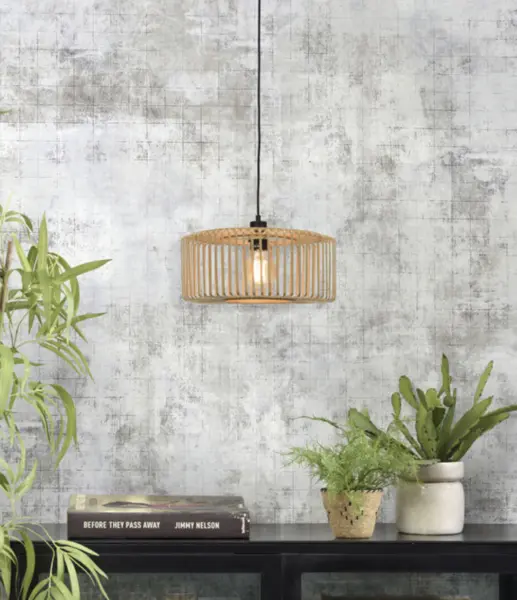 Suspension Bromo Small bois naturel / Bambou - Ø 40 cm - GOOD&MOJO
