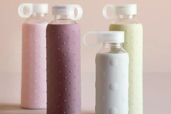 Gourde | Verre/silicone. 500 ml. | Sand