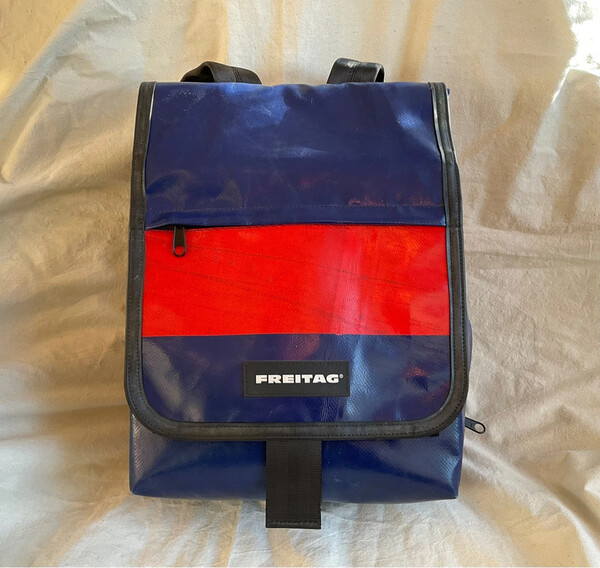 Rugzak Freitag F133 bonanza prachtig blauw rood bijna nieuw