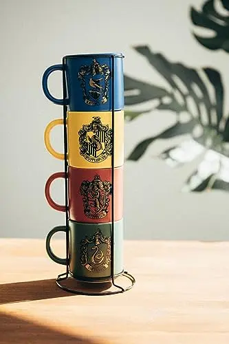 4 Tasses Harry Potter avec Support