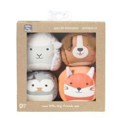 4 balles doudous Dooballs | Ferme - Little Big Friends
