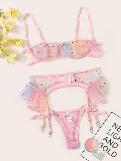 Ensemble de lingerie étoilée