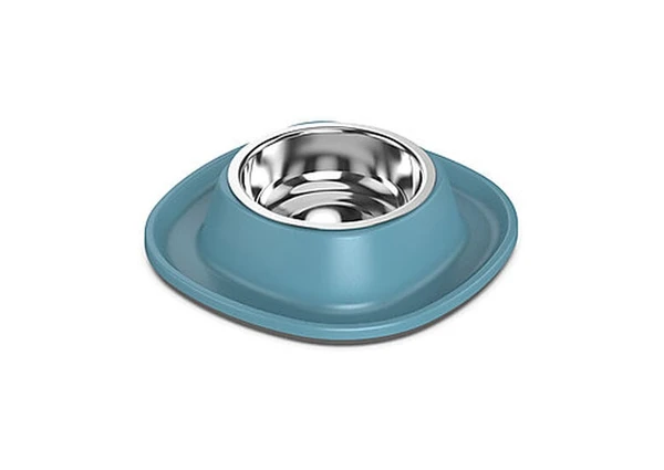 Animalis - Gamelle En Inox Soft Bleu pour Chat - S | Animalis