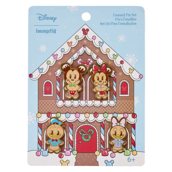 MICKEY AND FRIENDS GINGERBREAD 4 PC PIN SET - DISNEY