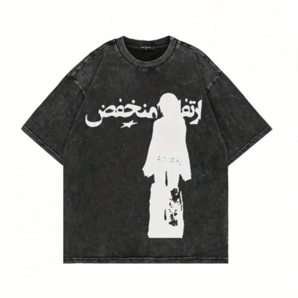 Chemise Streetwear Hip-Hop Homme & Femme - Taille Large Coupe Ample T-Shirt de Gym en Coton Épais à Col Rond - Haut Urbain pour Concerts, Style Décontracté et Mode Urbaine - Lavable en Machine, Esthétique Vintage, Matière Confortable, Vêtement Unisexe, Pour Fans de Musique