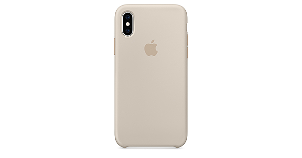 Coque en silicone pour iPhone XS - Gris sable
