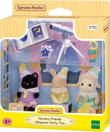 Sylvanian Families - Le Trio des bébés Pyjama Party - 5750 - Figurines Prêt-à-Jouer - Mini Poupées