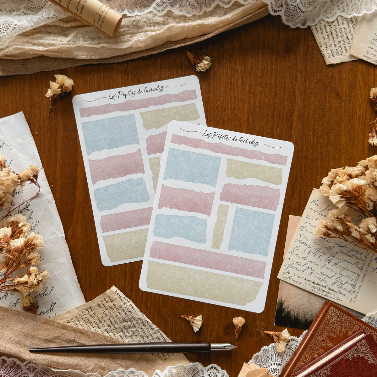 Grande planche d'encarts Lectures Printanières