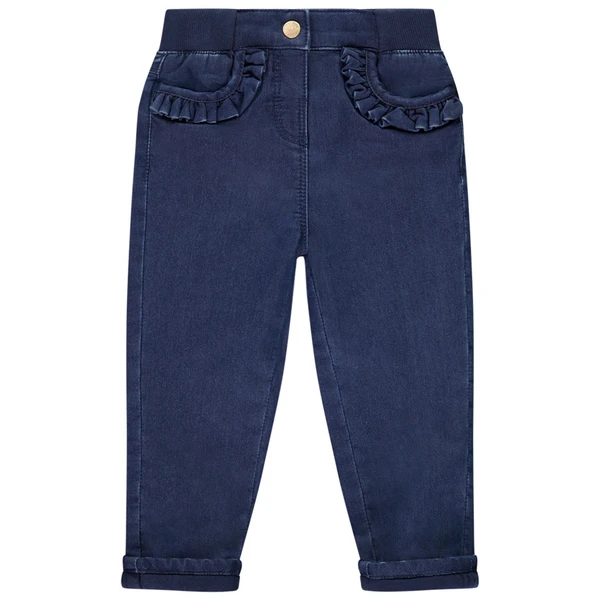 Jean en denim avec volants aux poches pour bébé fille | Orchestra