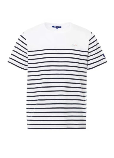 MARINIERE MC FOND BLANC RAYE INDIGO GASPAR