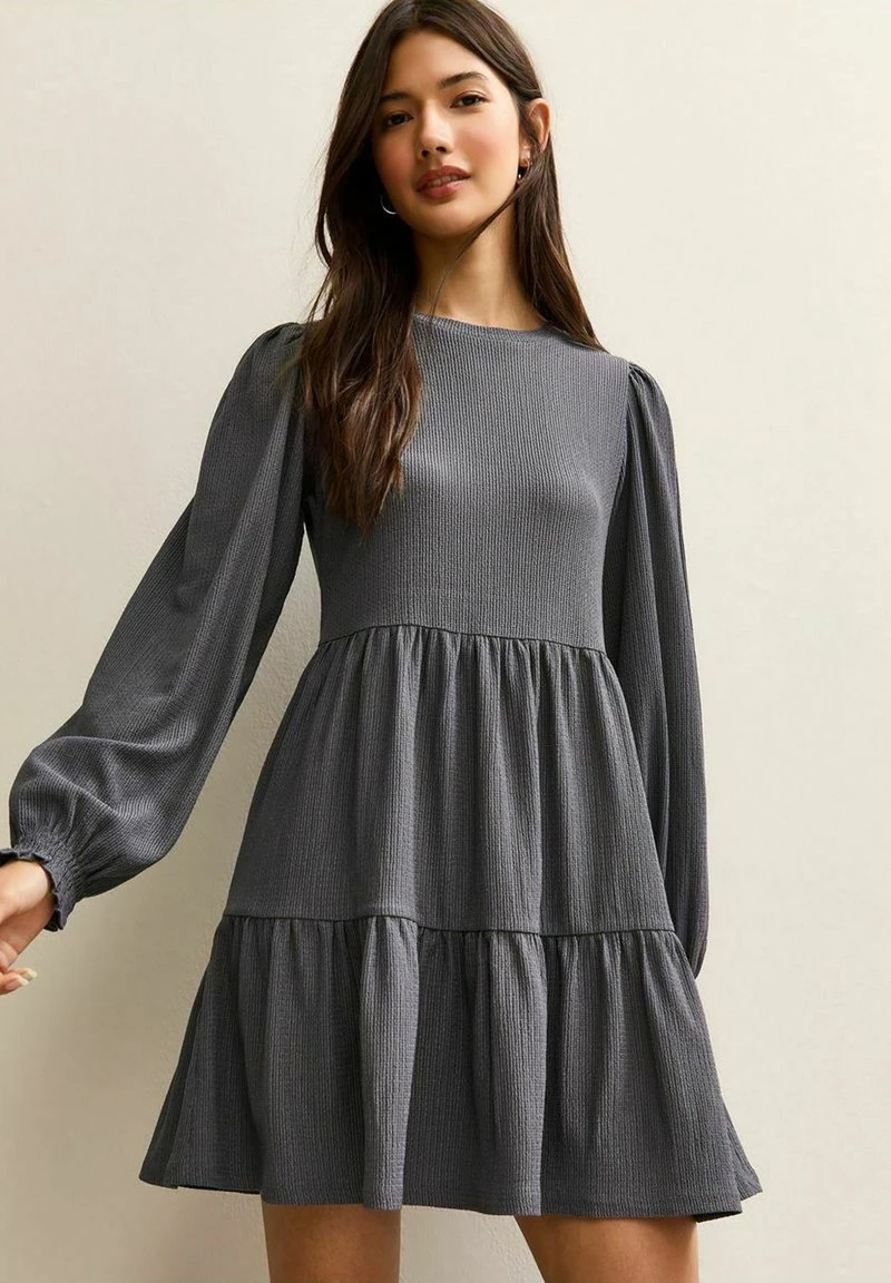 CRINKLED MINI - Robe de jour - dark grey