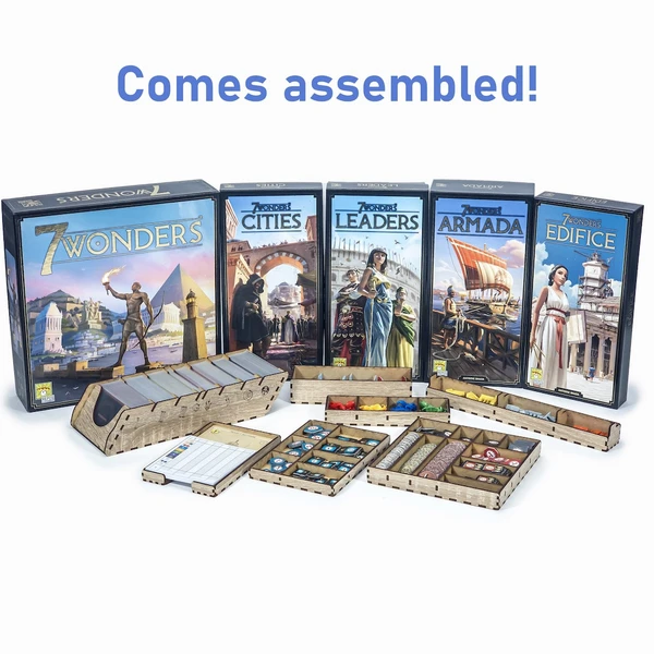 7 Wonders Organizer, 7 Wonders + Expansions Insert, 7 Wonders Storage Solution