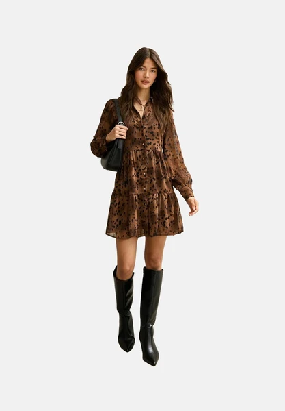 Robe chemise - brown pattern