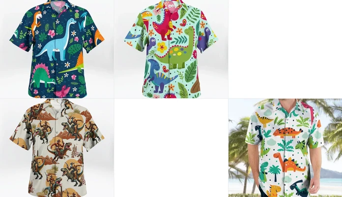Dinosaur Themed Hawaiian Shirts