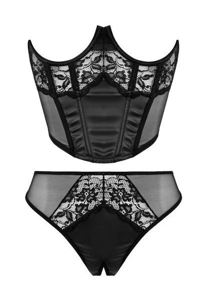Tiara Mi-corset et string