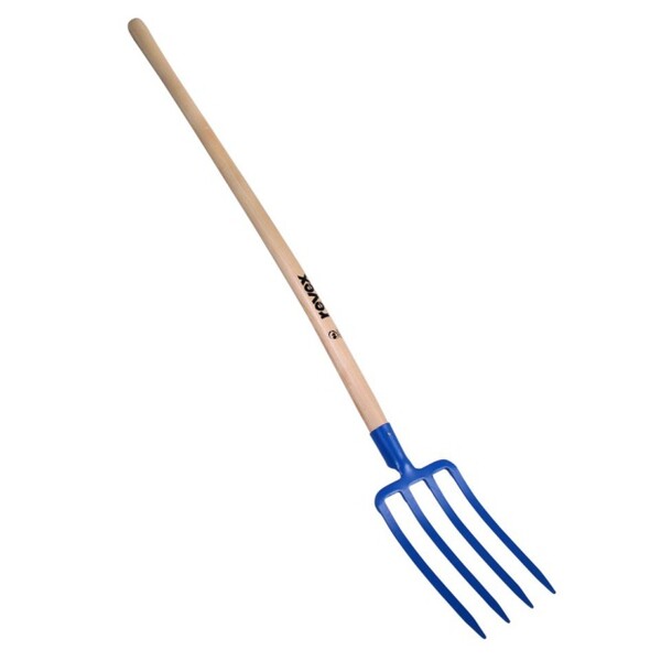 Fourche à bêcher 4 dents REVEX 30cm + manche bois pomme