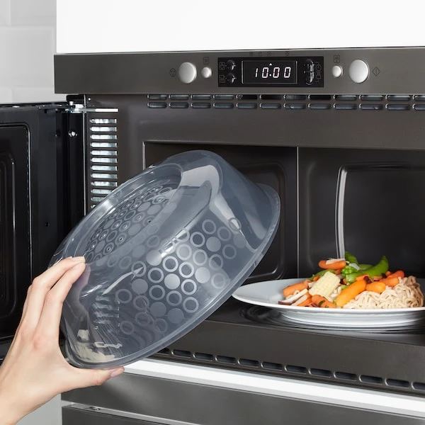 PRICKIG Couvercle micro-ondes - gris 26 cm