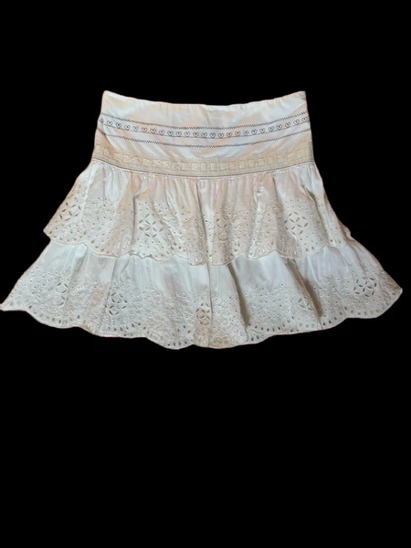 Karen Millen jupe blanche à volants UK 8 EU 36