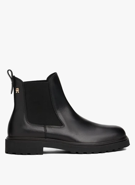 Boots en cuir Black Tommy hilfiger - Femme | Place des Tendances
