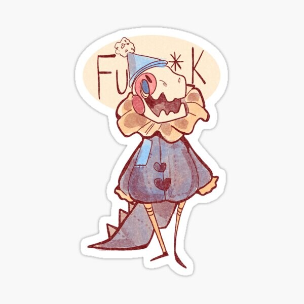 Dinosaure Clowncore Sticker | Sticker