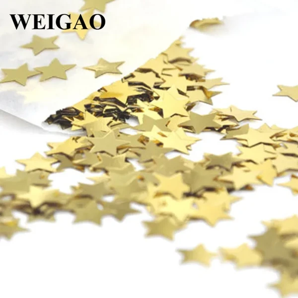 WEIGAO-Confettis en paillettes pour fête d'anniversaire et mariage, petites étoiles de table, fournitures de décoration artistique, 4mm, 1000 pièces/lot - AliExpress